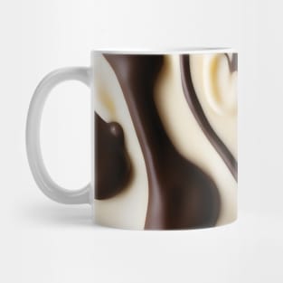 Melted white and dark chocolate swirl pattern Mug